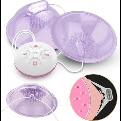 10 Modes Electric Lick Tongue Nipple Vibrator Sucking Breast Stimulator Massager Nipple Sucker Pump Cups Sex Toys for Woman