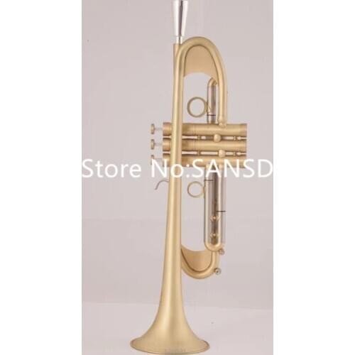 High Quality Bb Trumpet Brass Plated Musical International Musical Instrument with All Accessories Free Shipping