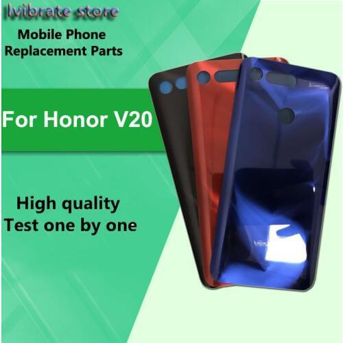 New glass Battery Back Rear Cover Door Housing Battery Cover case For Huawei Honor View 20 View20 back shell 6.4 inch repair