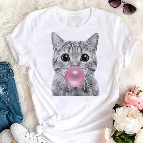 Women New Print 90s Short-sleeved Cartoon Fashion Casual Lady Tops T-Shirt T Shirt Summer Womens Clothing Tees Cute T Shirts