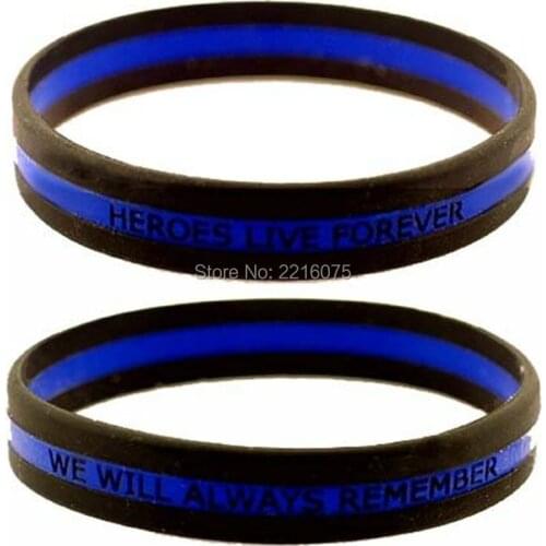 1000pcs triband Heroes Live Forever We Will Always Remember silicone wristband rubber bracelets free shipping by DHL express