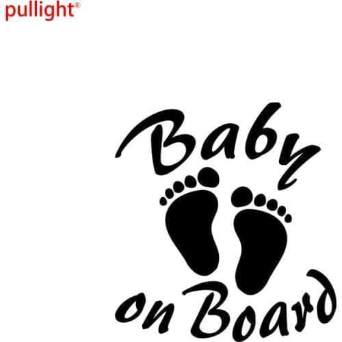 14.1*15.2CM BABY ON BOARD Warning Car sticker Creative Vinyl Decals Motorcycle Accessories