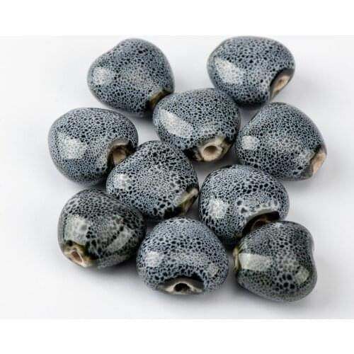 17# 20pcs Heart Shape Quality Ceramic beads not glass DIY Unique Ceramics Beads Wholesale #A322C
