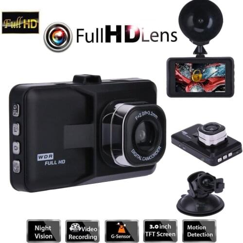 3.0" LCD HD Car Digital Camera 12MP Full HD 1080P Video Recorder High-speed Anti-shake G-sensor 170° Night Vision Car Vidicon