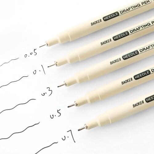 5pcs Multi Fine Needle Drafting Pen Set Waterproof Black Color Ink Art Marker Liner for Drawing Sketch Animation Paint DIY F6585