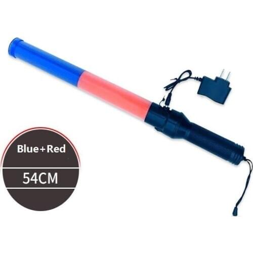 54cm*4cm Recharge Outdoor LED Warning Flashing Waterproof Hard PVC Tube Red And Blue Traffic Baton