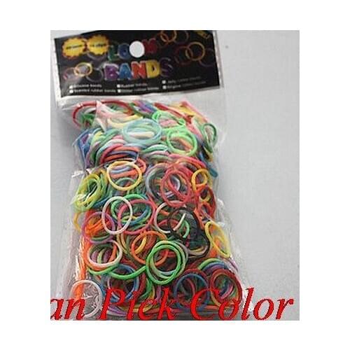600 bands+24 S-Clips/pack Tie Dye Silicone Elastic Candy Rubber Loom Bands Set Multy Colors Option Refill DIY Bracelet fgy45