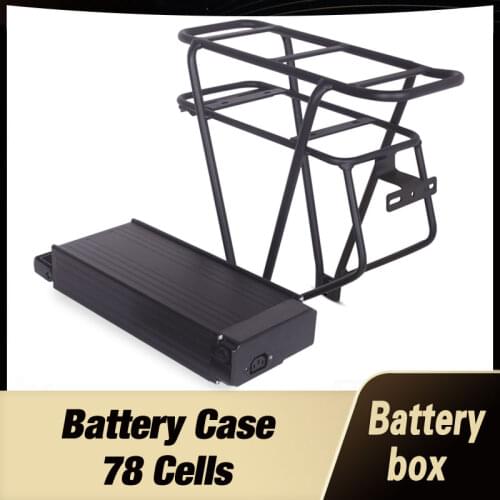 48V ebike battery case 36V 52V 60V Electric bike battery box And Double Layer luggage rack 10S7P 13S6P 14S5P 16S4P 26inch 700C