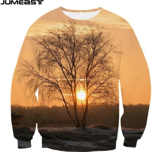 Jumeast Brand Men/Women 3D Printed Sweatshirt Beautiful scenery Long Sleeve Fashion T Shirt Sport Pullover Spring Tops Tees