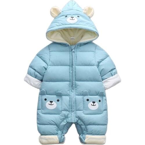 Infant Winter Jumpsuit For Baby Snowsuit Snow Coats Baby Boys Girls Romper Warm Overalls Children Cotton Newborn Clothes