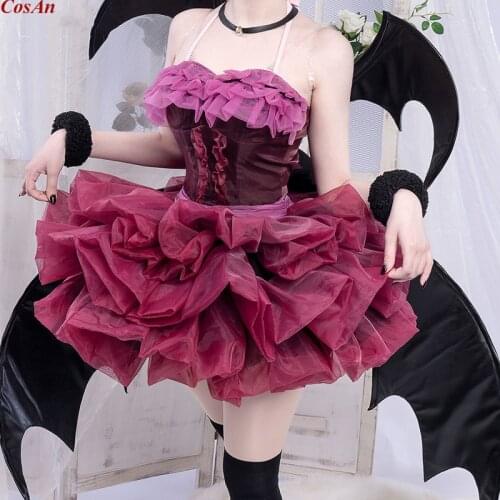 Hot Anime Re:Life In A Different World From Zero Ram Cosplay Costume The High Quality Devil Red Formal Dress Role Play Clothing