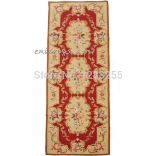 Double Knots Hand-woven Carpet Vintage Royal Design With Floral Embroidery Points For Carpets Living Room Museum