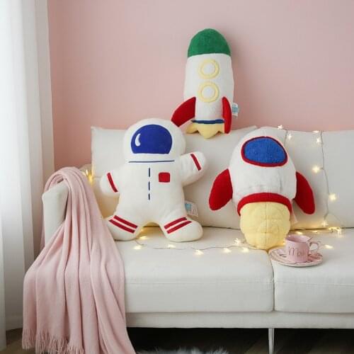 Creative Toy New Plush Space Plush Toy Planet Spaceship Rocket Pillow Sofa Cushion Decoration Props