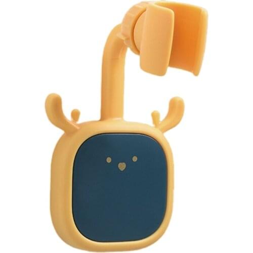 M89B Cute Wall Mount Shower Bracket Self-adhesive Shower Holder Height Adjustable Strong Bearing Capacity Easy to Install