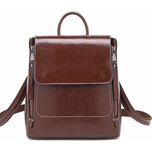 OCEHNUU Fashion Designer Women Backpack Leather Shoulder Bag Back Pack For Women Rucksack Vintage Bagpack Female Plecaki Damskie