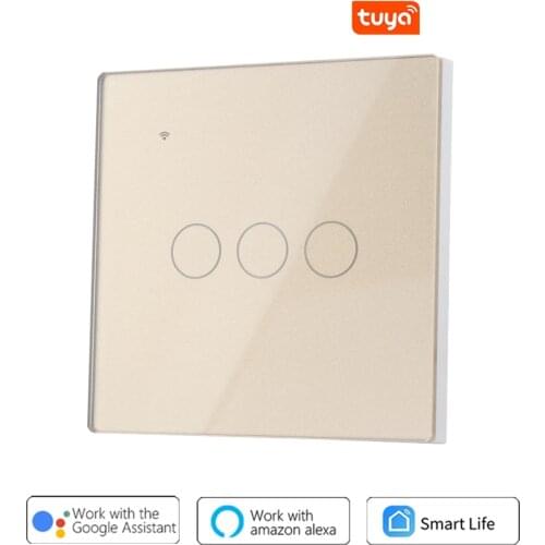 CBE WiFi Switch Module EU Plug Smart Home Support Smart Life Tuya Mijia App with Glass Pane Touch Switch Automatical