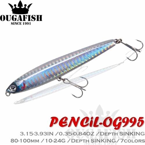 New Sinking Pencil Fishing Lure Weights 10-24g Bass Fishing Tackle Bait Pesca Trolling Lure Articulos De Pesca Isca Artificial