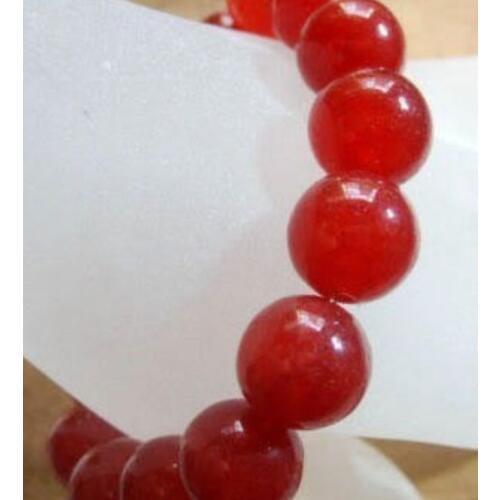 Charming!12mm Red Ruby Bracelet AAA 7.5