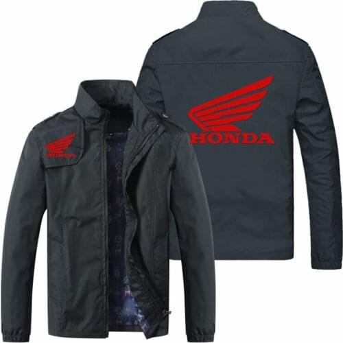 2021 Autumn Winter Mens Jacket Honda Car Logo Red Print Women Windbreaker Fashion Varsity Jacket Outdoor Sports Racer Jackets