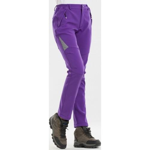 Autumn Winter Hiking Fleece Pants Women Outdoor Sports Waterproof Softshell Trousers Camping Camping Trekking Ski Female Pants