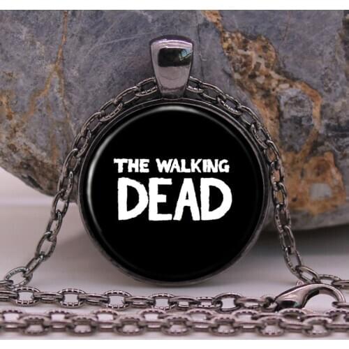 2016 THE WALKING DEAD Necklace Pendant Rick punk jewelry Gothic Glasses ancient Pendant Necklace gift Chain