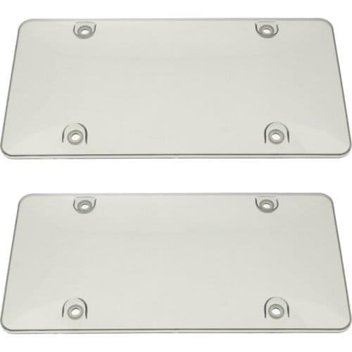 2Pcs Plastic Auto License Plate Frame Bubble Clear Shield Car Cover for US Model Cars Trucks
