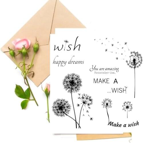 Floating Dandelion Clear Stamps For DIY Scrapbooking Card Making Stamps Fun Decoration Supplies