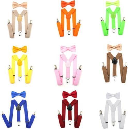 Citgeett Fashion Kids Boys Girls Elastic Suspenders Clip-on Y-Shaped Adjustable Straps Braces
