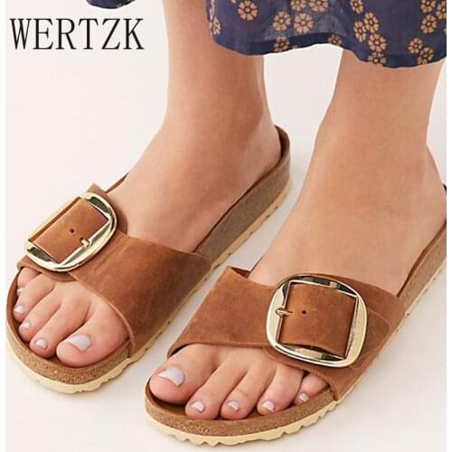Woman Slippers Buckle Strap Womens Shoes 2021 Summer Ladies Casual Light Slip On Outdoor Sandals Female Beach Platform Slipper