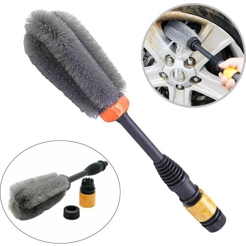 Car Wheel Brush Portable Microfiber Wheel Tire Rim Brush Car Wheel Wash Cleaning Plastic Handle Auto Washing Cleaner Tools