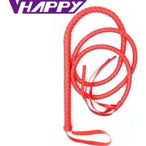 SM 190cm Long Leather Sex toys Spanking Whip Adult Male Female Slave Queen Roleplay Game Flirt Fetish Toys For Women Men Couples