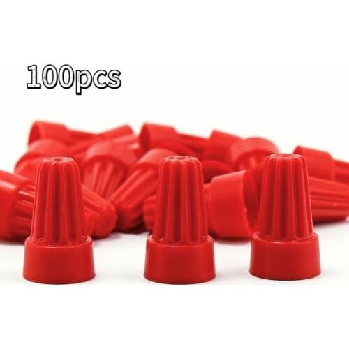 10/100pcs electrical wire connector twist Connector P6 Cap Terminal Insert Nut Spring Terminals Rotating Wire Connection Insert