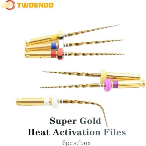 Dental 21mm Super Gold Niti Heat Activation Endo Flexible Files Engine Use