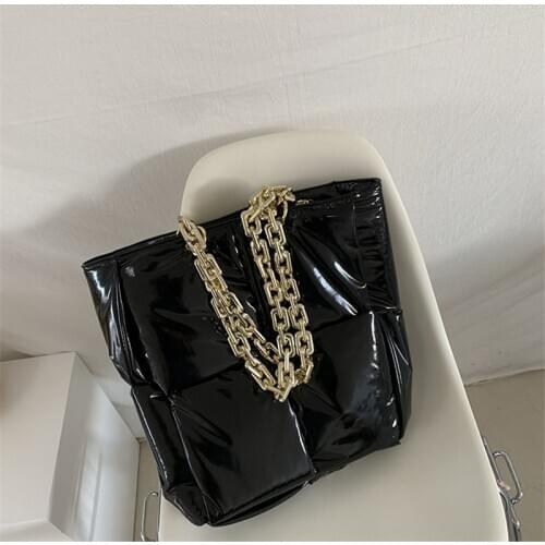 Thick Chain Hand Bags for Women 2020 Soft Leather Single Shoulder Bag Ladies Casual Shopping Totes Sacos De Mujer De Vestir gg