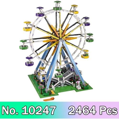 Creator Streetview Park Playground Ferris Wheel Buildings Blocks Compatible 10247 2464Pcs Bricks Toys Gifts