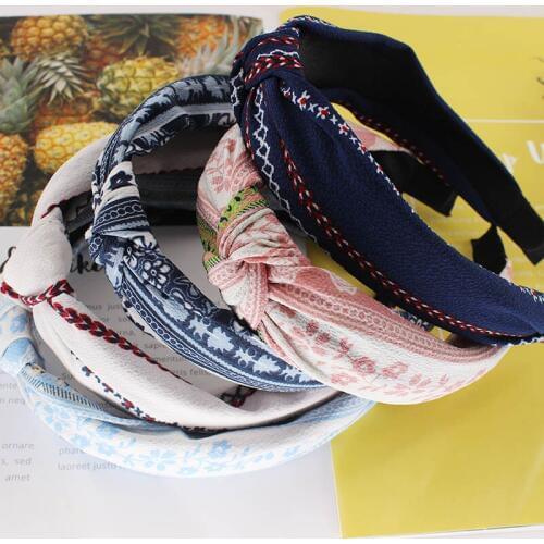 New Women Vintage Women Hairbands Casual Summer Floral Fashion Headbands Lady Hair Hoop Beauty Girl Hair Accessories