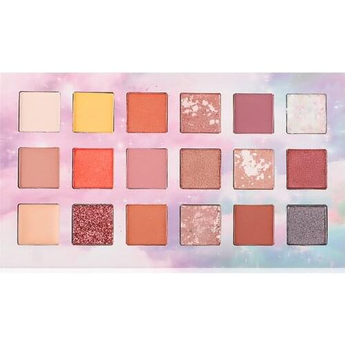 10 Piece Starry Sky Matte Pink Packaging Eyeshadow Power Palette Glitter Highlighter Shimmer Makeup Private Label