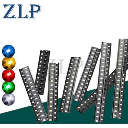 100pcs/lot 0603 SMD Led each Super Bright Red/Green/Blue/Yellow/White Water Clear LED Light Diode