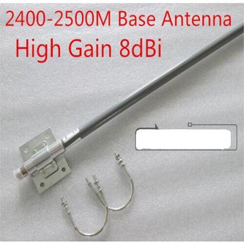 2.4g omni fiberglass antenna 8dBi wifi base aerial high gain signal N female 2400-2500M