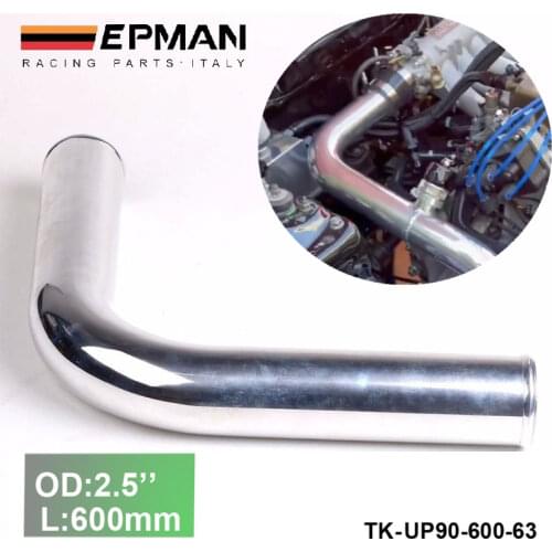 2pcs/unit 63mm 2.5" 90 Degree Aluminum Turbo Intercooler Pipe Tube piping L:600mm For BMW E30 M20 325i 6cy EP-UP90-600-63