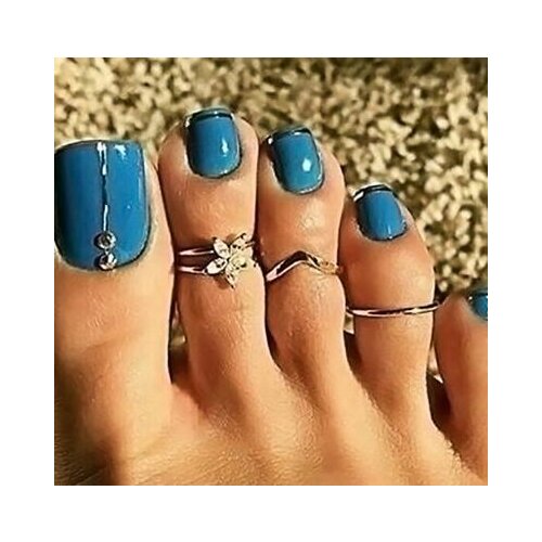3 pcs/set Europe and America Beach Series Little Daisy Circle foot Rings Fashion Simple for girls