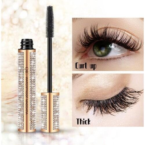 3D Mascara Lengthening Black Fast Dry Long-wearing Lasting Mascara Silk Fiber Eyelashes Thick Curling Fast Dry Long-wearing