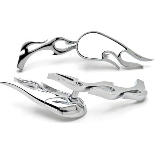 Brand new Flame Custom Black Motorcycle Mirrors For VTX 1800 TYPE C R S N F T RETRO