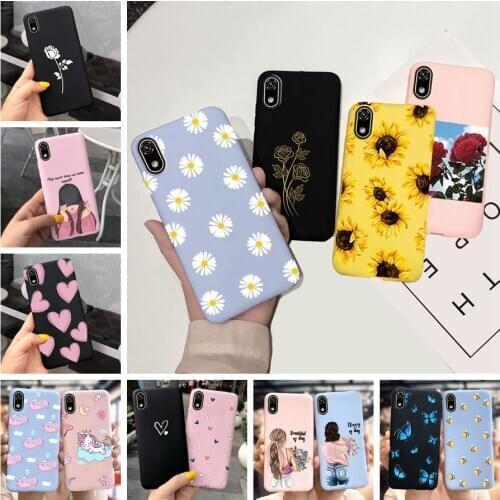 Case For Huawei Y5 2019 2018 Y5P Case Soft Colored Sunflower Matte Silicon Thin Cover For Huawei Y5 2017 MYA-L22 Phone Case Capa