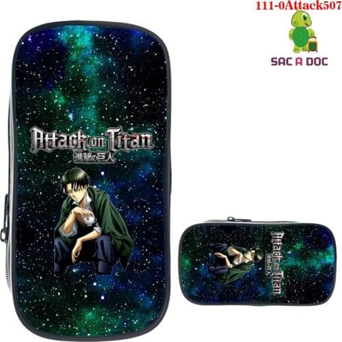 Student Pencilcase Children School Supplies Attack on Titan Pencil Case Anime 3D Print Pencilbag Kid Stationery Pen Box Boy Gift