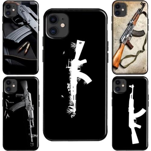 AK47 Handgun Gun BUllets Case For iPhone 11 Pro Max XS X XR 6S 7 8 Plus SE 2020 For iPhone 12 Pro Max mini Coque