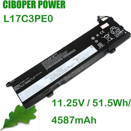 CP Genuine Laptop Battery L17C3PE0 11.25V 51.5 Wh L17L3PE0 5B10Q39196 5B10Q39197 For 730-13IKB 15IWL 15IKB 81CU003XMZ 81JS002
