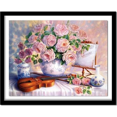DIY Diamond Embroidery Flowers Pictures Of Rhinestones 5D Diamond Painting Full Drill Square Crystal Cross Stitch Kits
