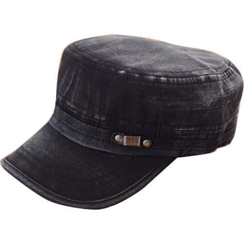 EFINNY Fashion Men Women Summer Caps Unisex Cadet Cap Adjustable Classic Army Plain Vintage Black Gray Blue Hat hot sale