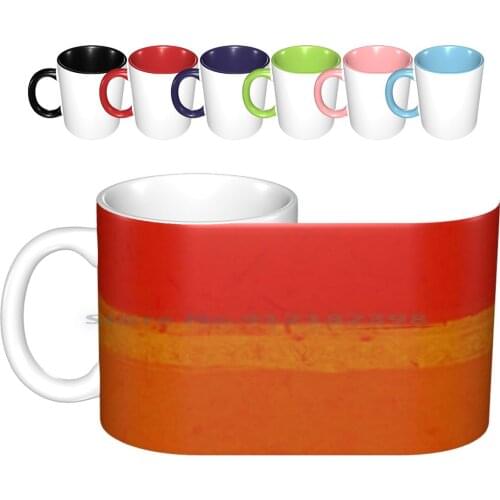 Imagining Rothko I Ceramic Mugs Coffee Cups Milk Tea Mug Red Orange Yellow Rothko Abstract Painting Color Field Rothko Inspired